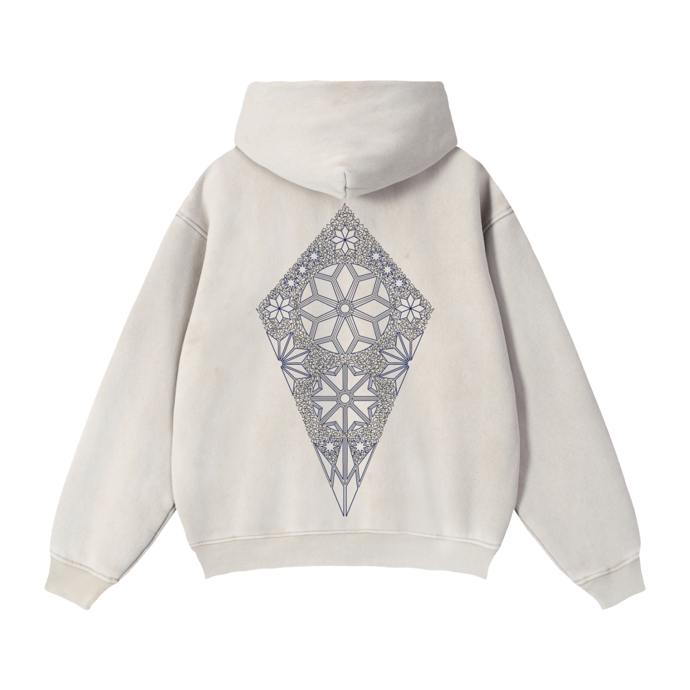 Unisex Shard Zip Boxy Hoodie