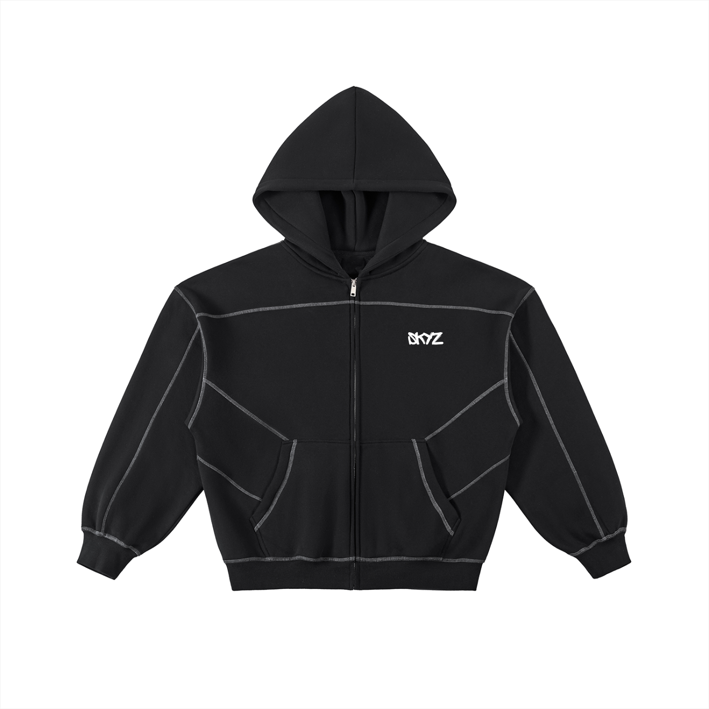 Unisex Skyz Stitched Zip Hoodie