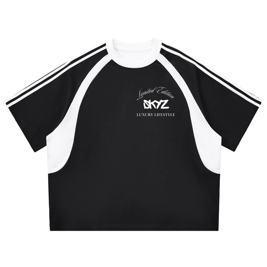 Unisex Contrast Panel Mesh Shirt