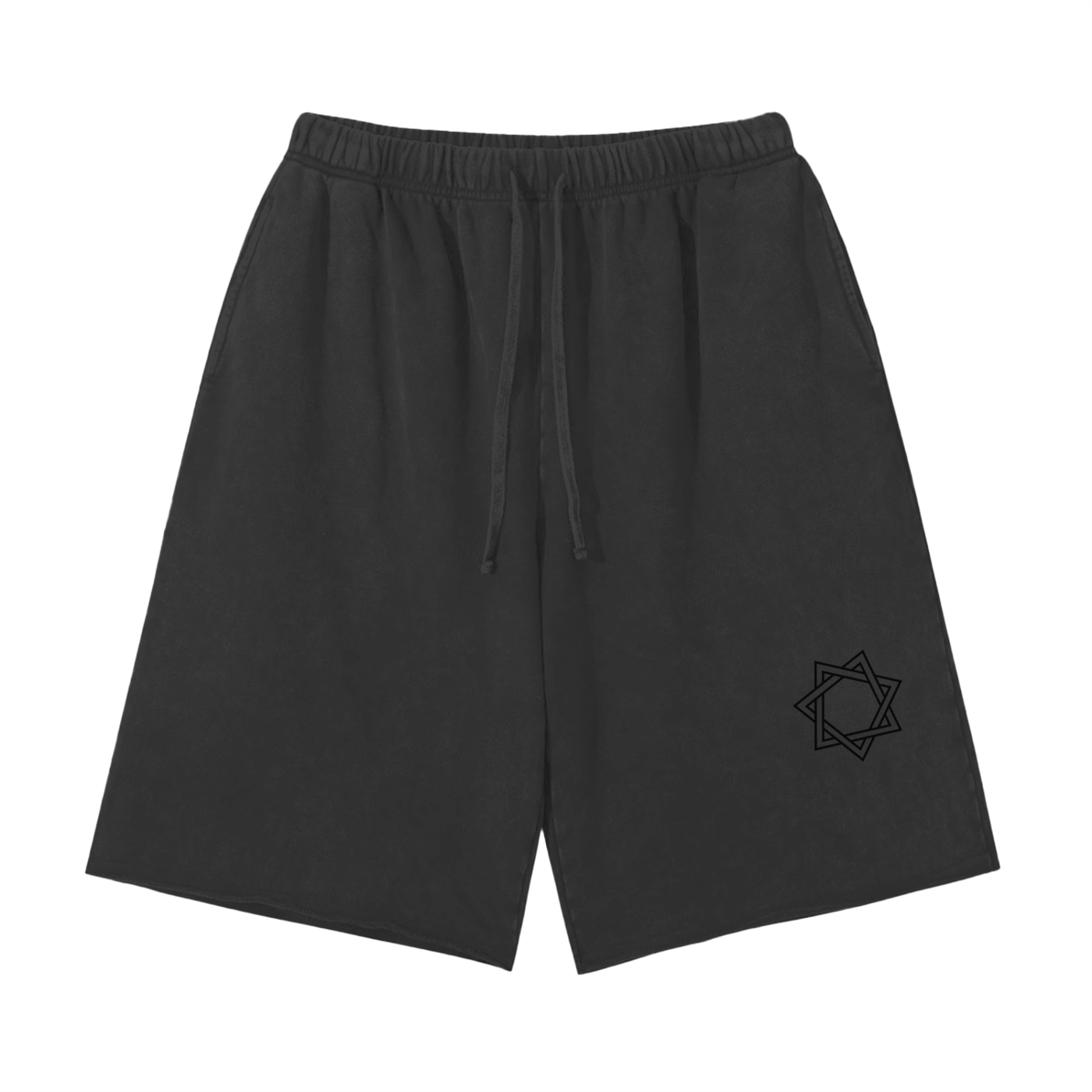 Men's Snow Washed Starred Shorts
