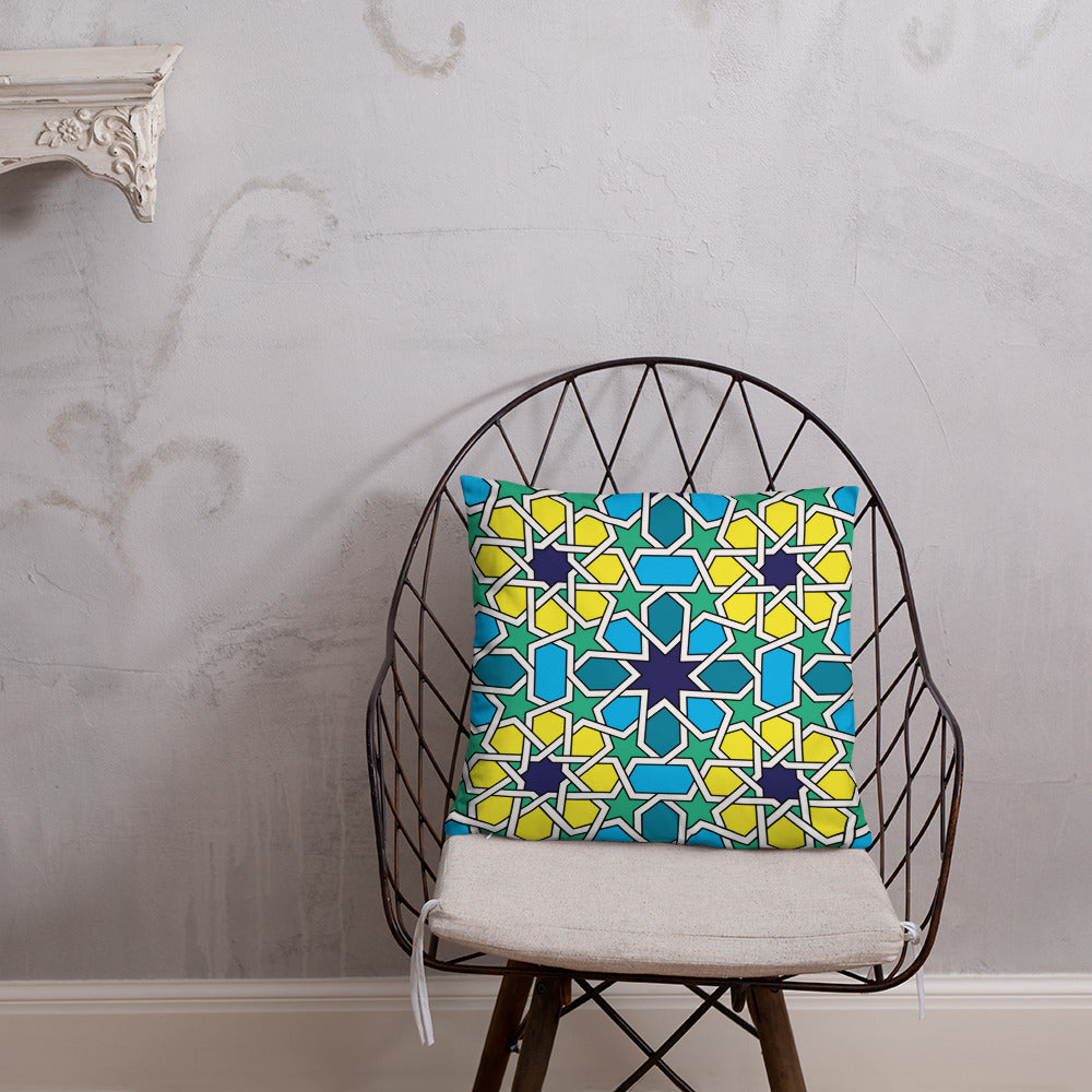 Colorful Moroccan Mosaic Design Pillow