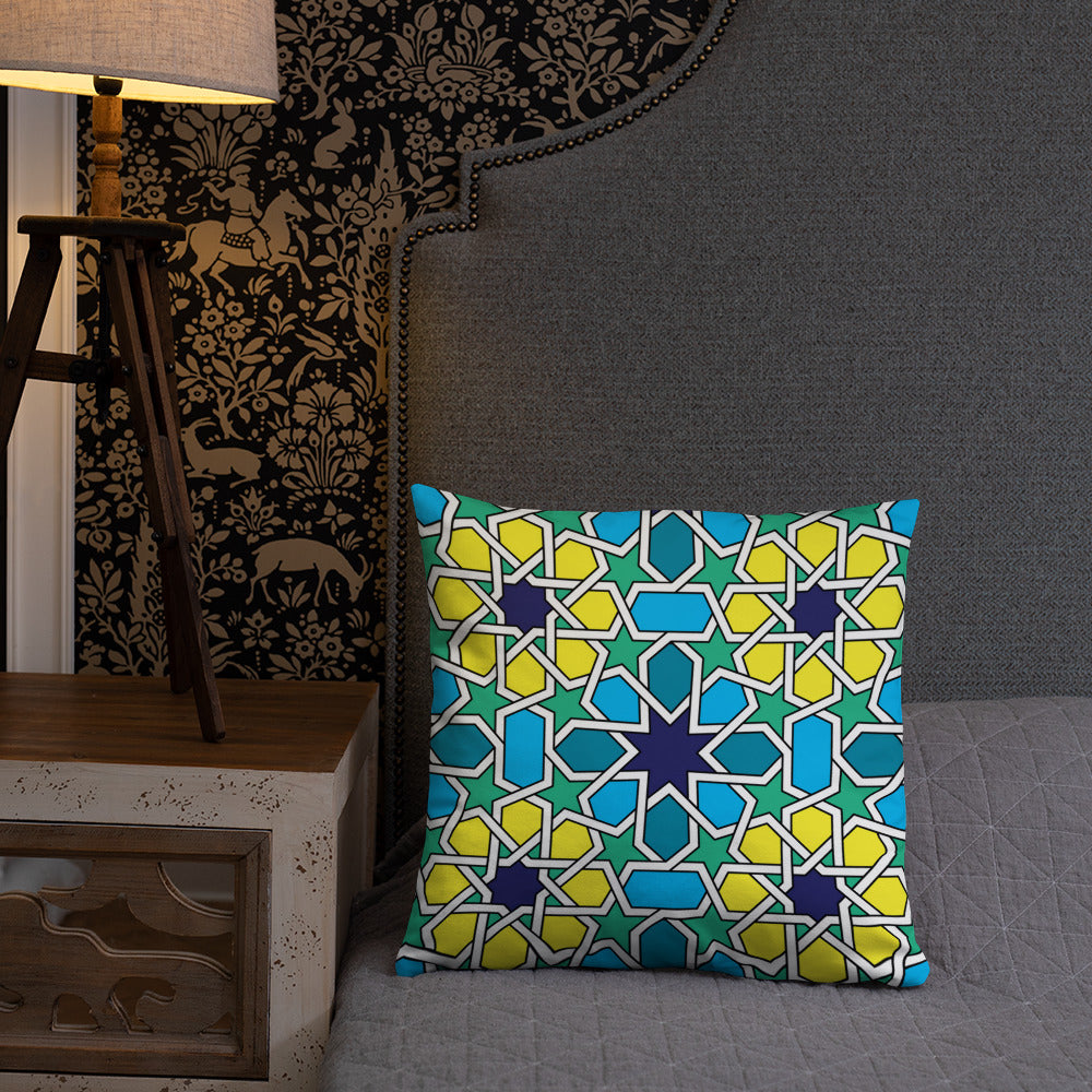 Colorful Moroccan Mosaic Design Pillow