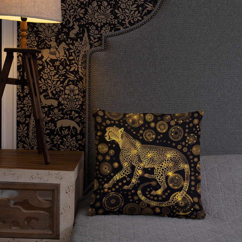 Cheetah Gold Design Pillow