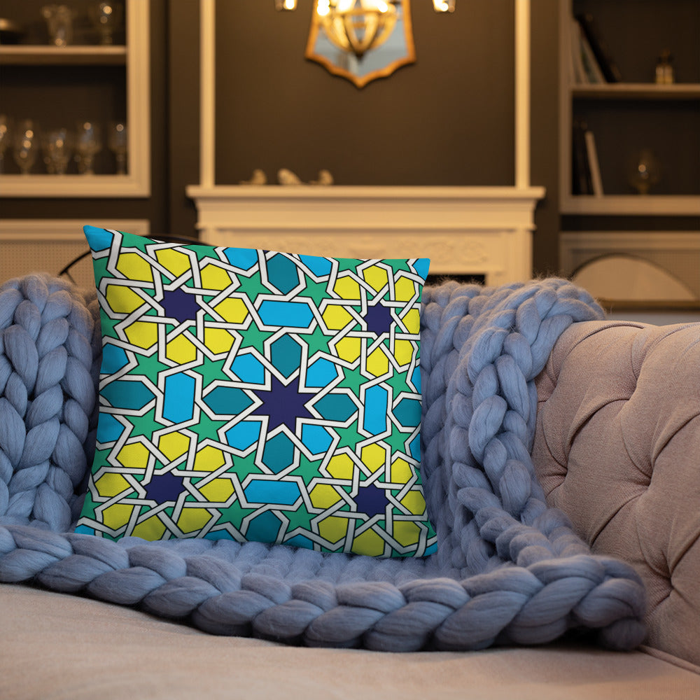 Colorful Moroccan Mosaic Design Pillow