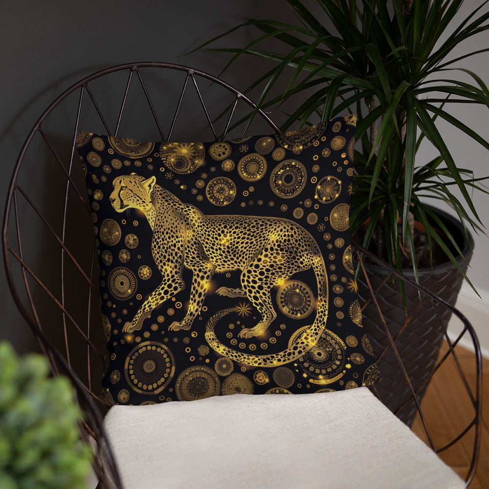 Cheetah Gold Design Pillow