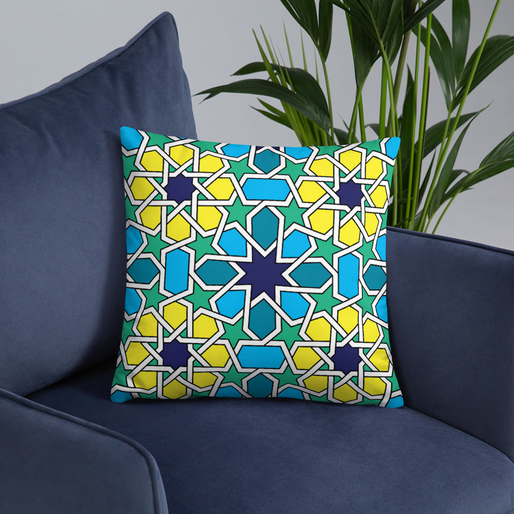 Colorful Moroccan Mosaic Design Pillow