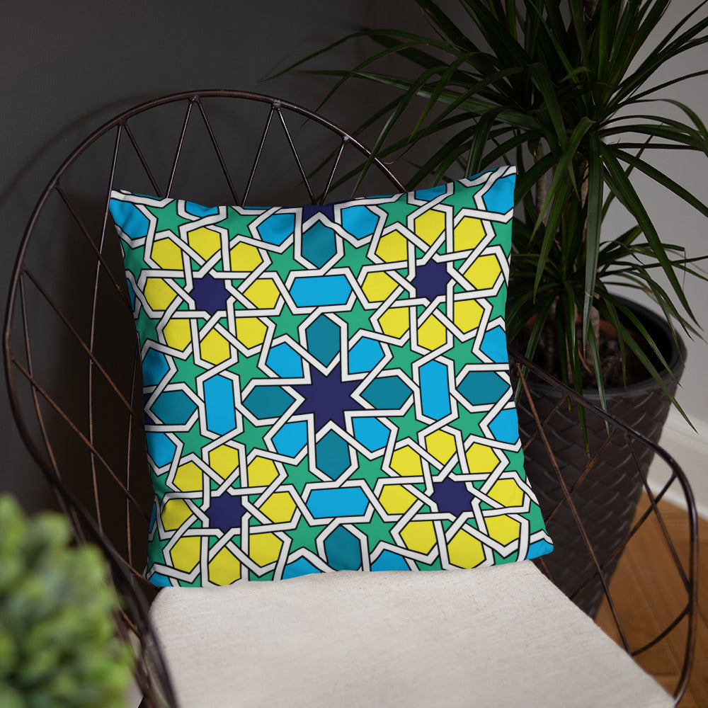 Colorful Moroccan Mosaic Design Pillow