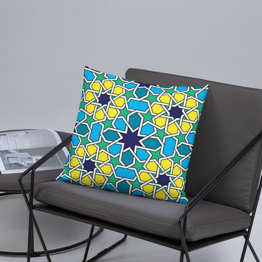 Colorful Moroccan Mosaic Design Pillow