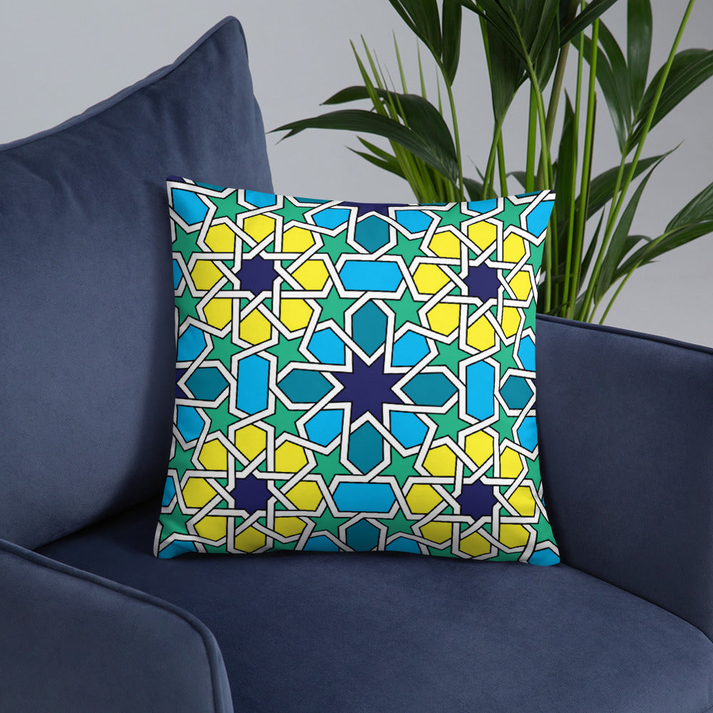 Colorful Moroccan Mosaic Design Pillow