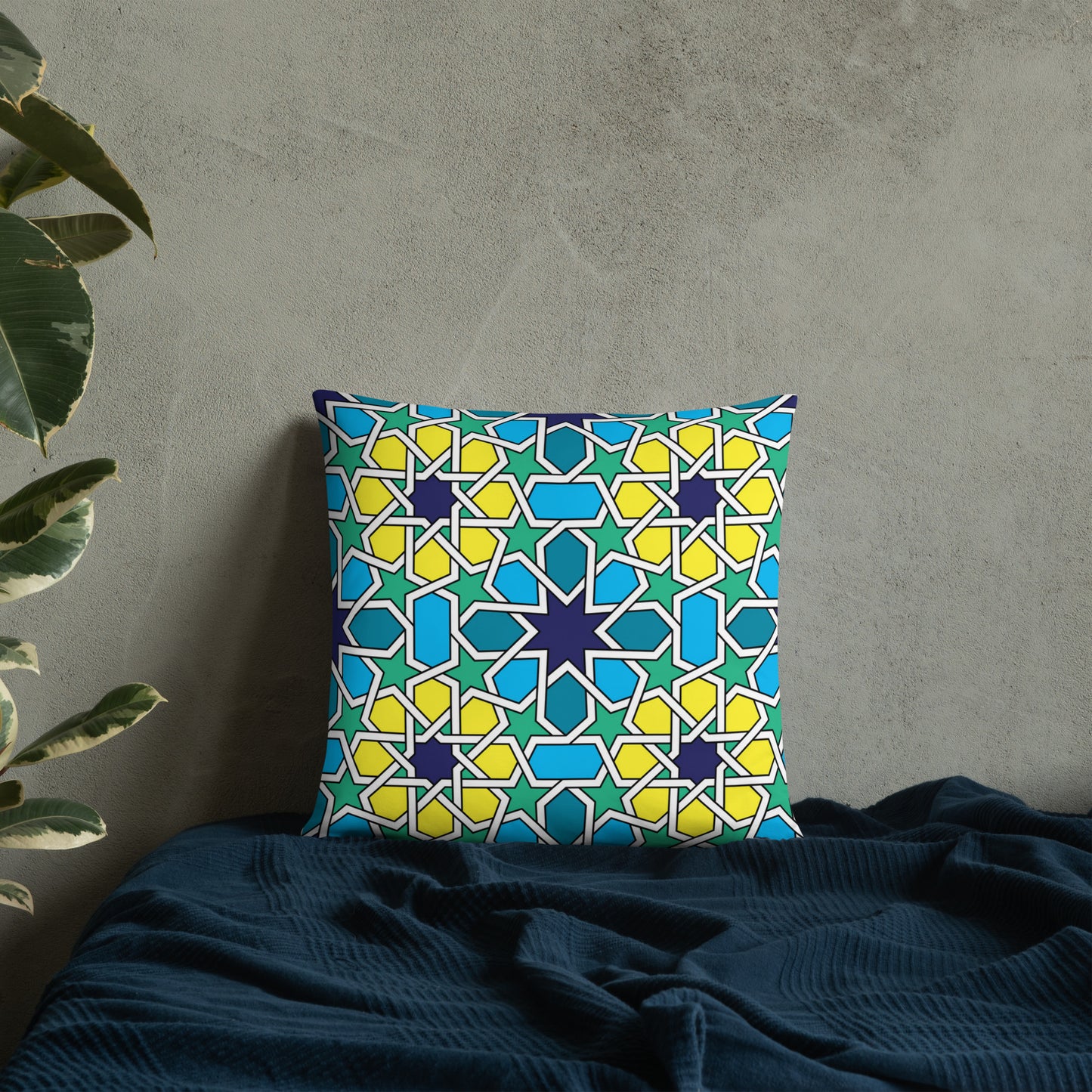 Colorful Moroccan Mosaic Design Pillow