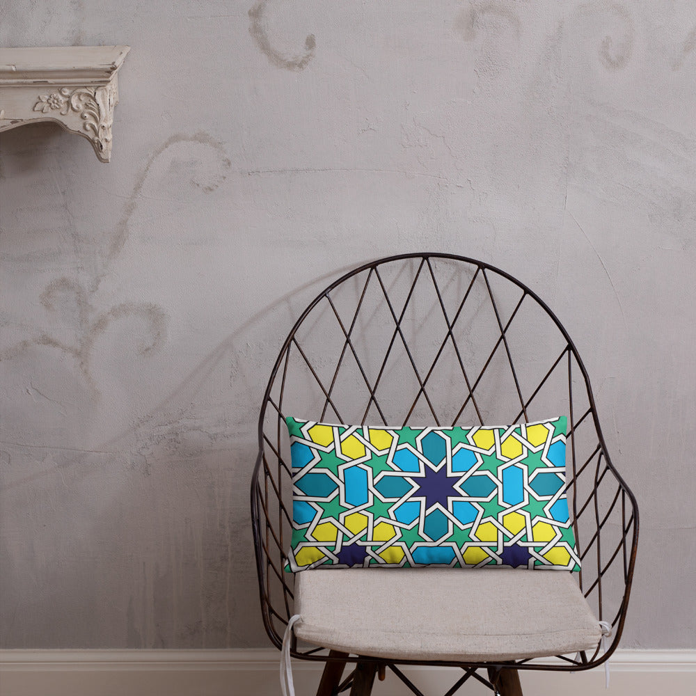 Colorful Moroccan Mosaic Design Pillow