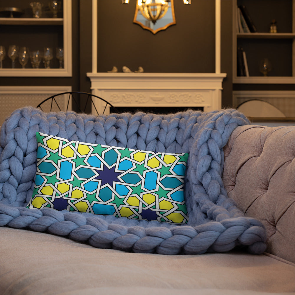 Colorful Moroccan Mosaic Design Pillow