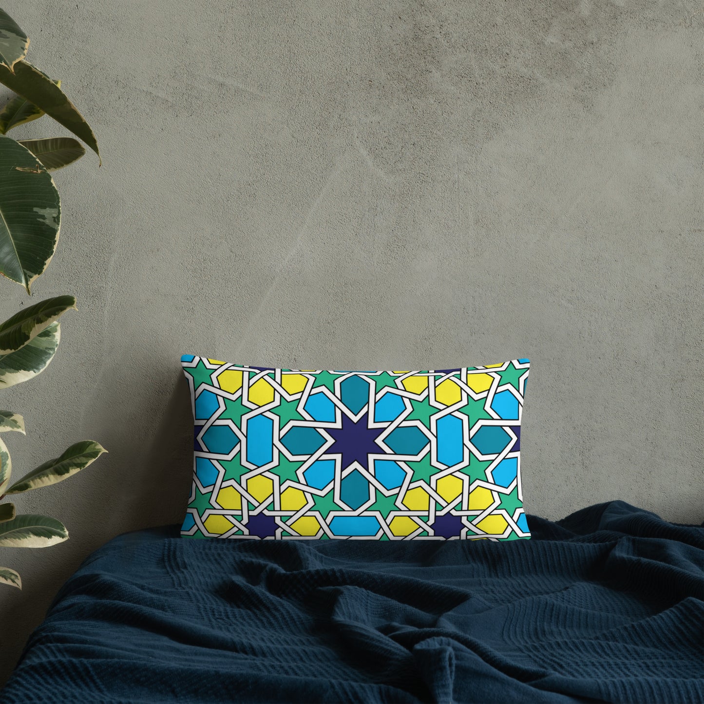 Colorful Moroccan Mosaic Design Pillow