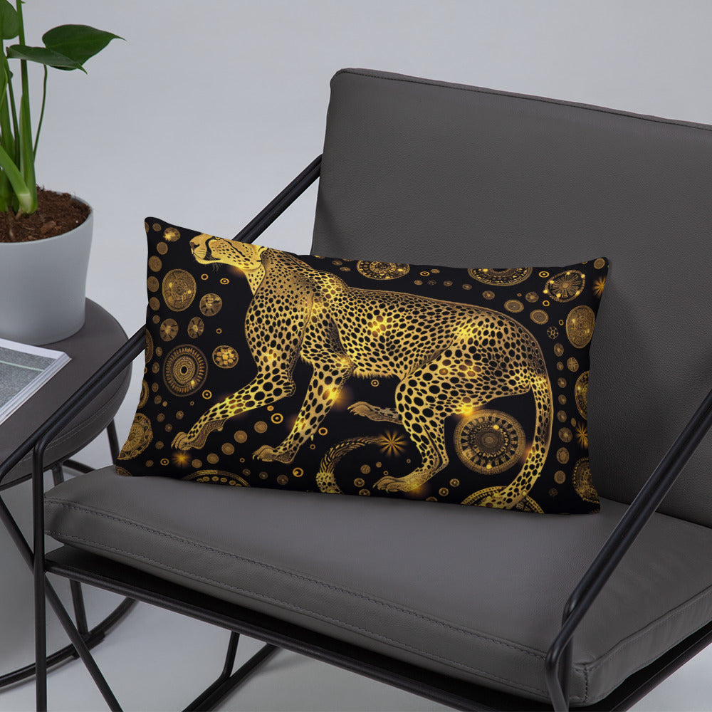 Cheetah Gold Design Pillow