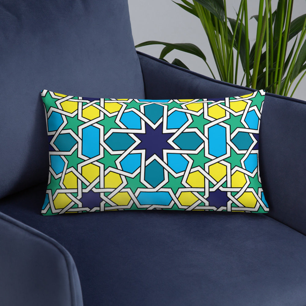 Colorful Moroccan Mosaic Design Pillow