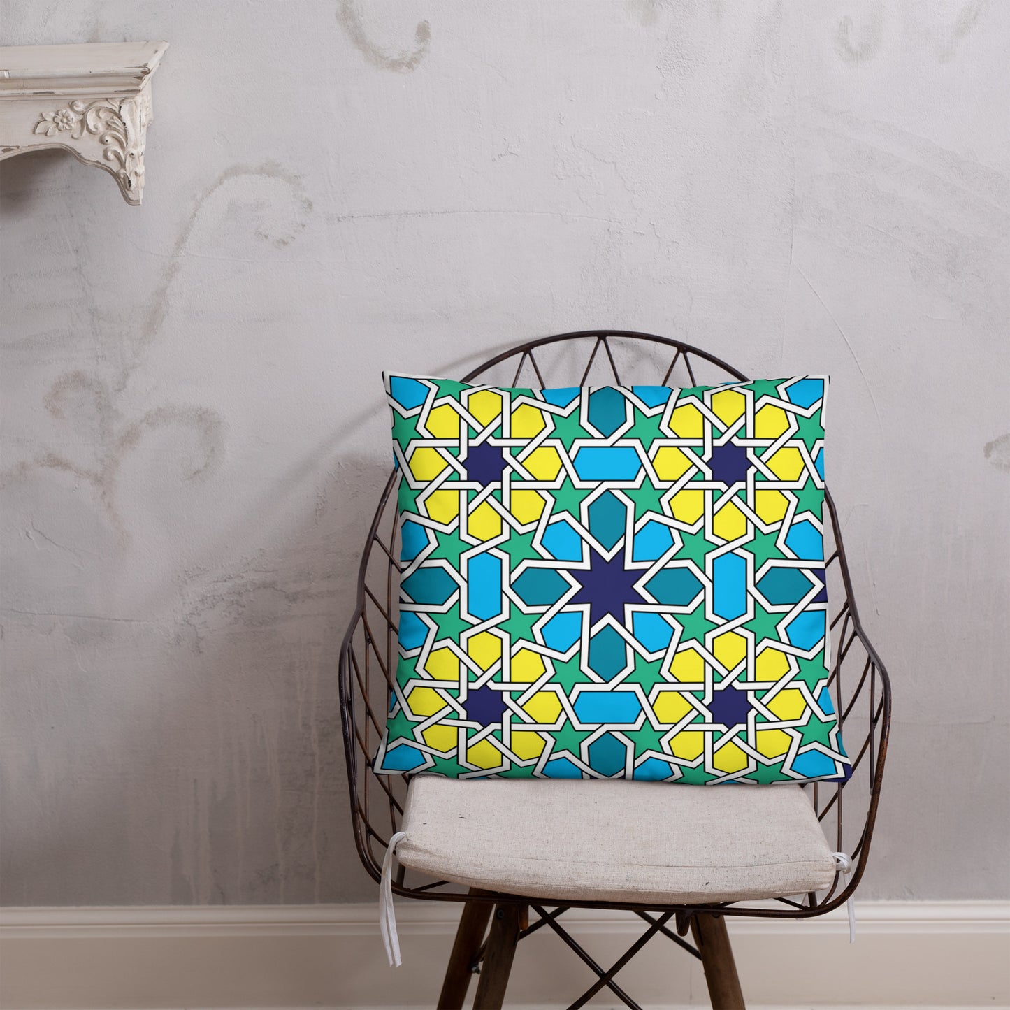 Colorful Moroccan Mosaic Design Pillow