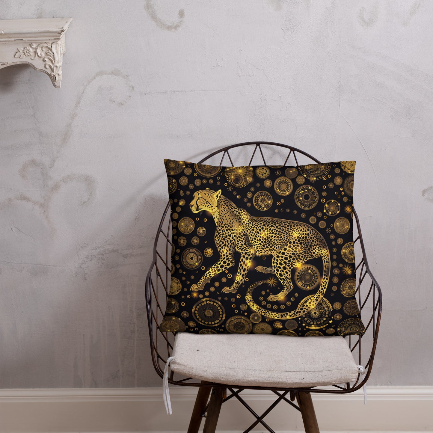 Cheetah Gold Design Pillow