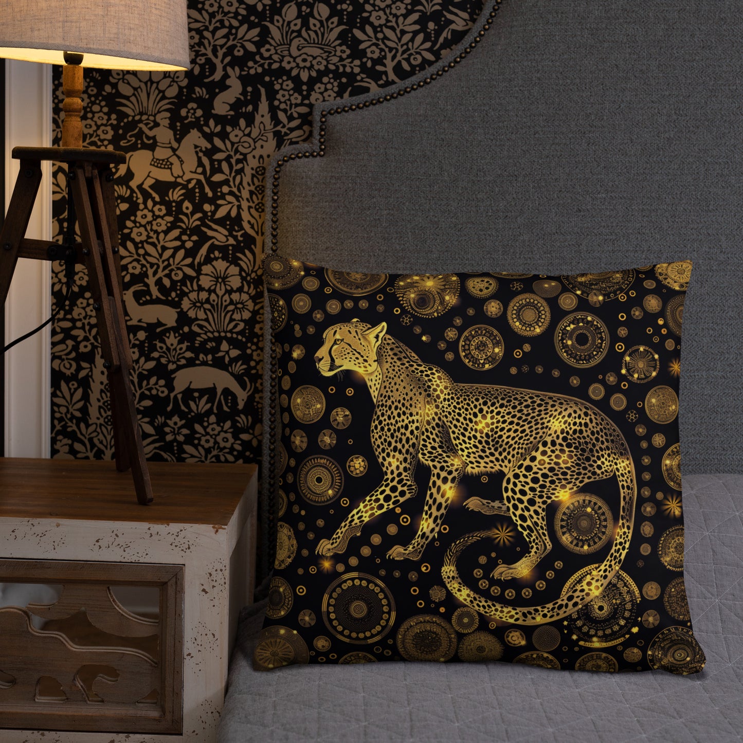 Cheetah Gold Design Pillow