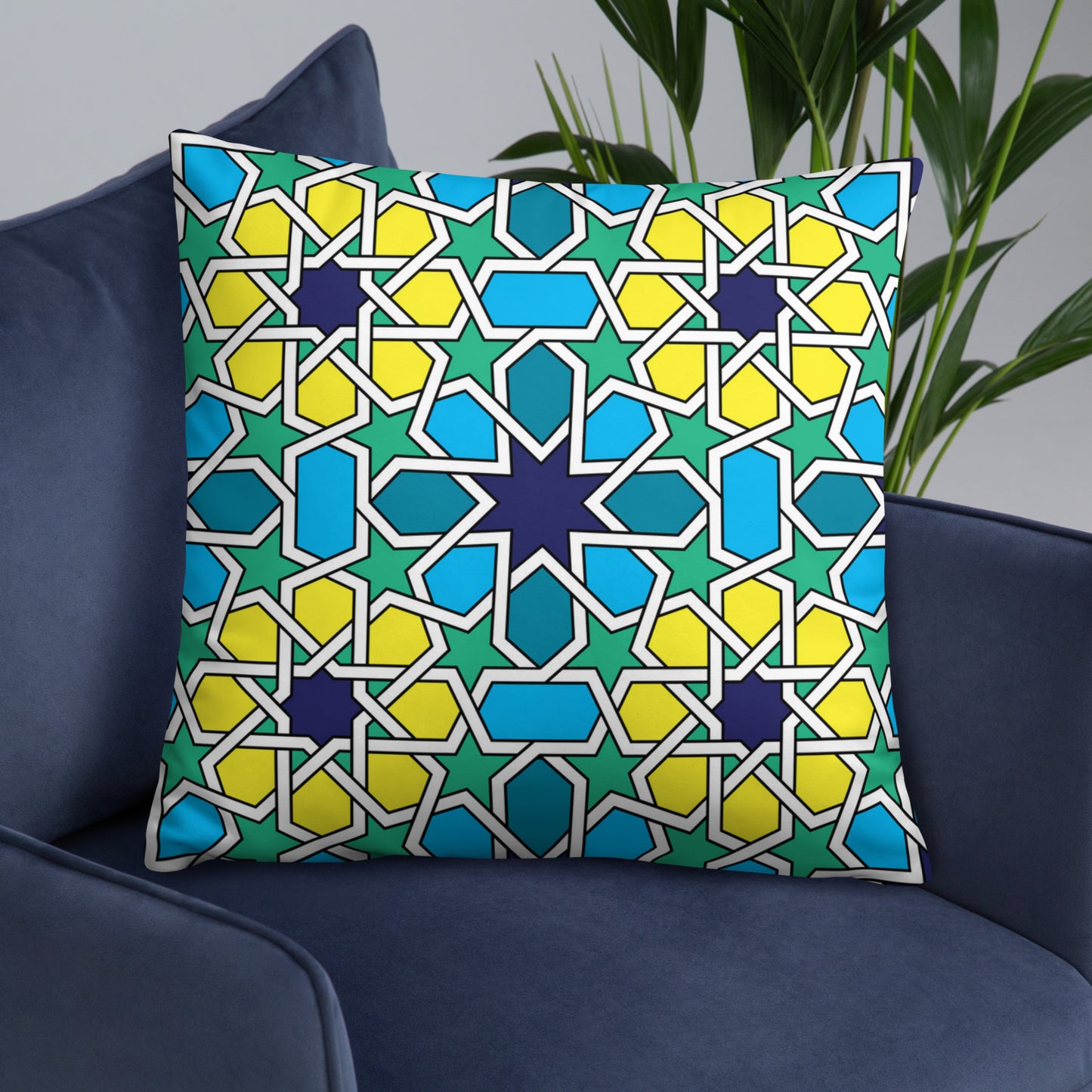 Colorful Moroccan Mosaic Design Pillow