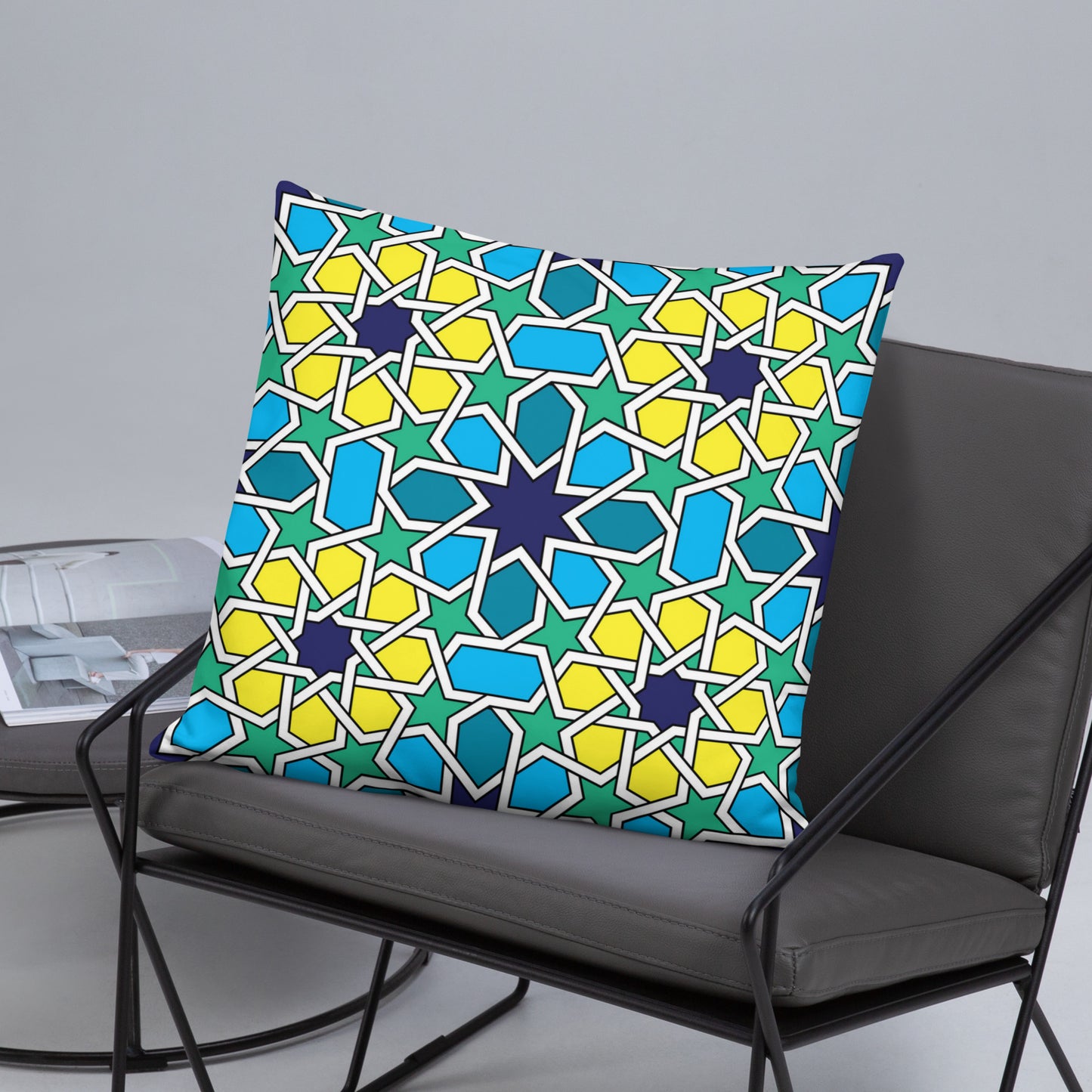 Colorful Moroccan Mosaic Design Pillow