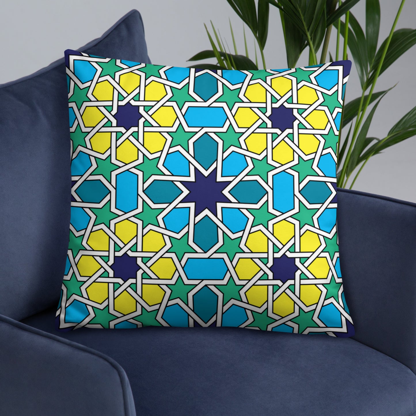 Colorful Moroccan Mosaic Design Pillow