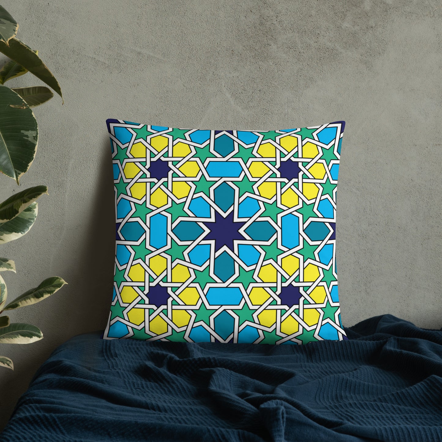 Colorful Moroccan Mosaic Design Pillow