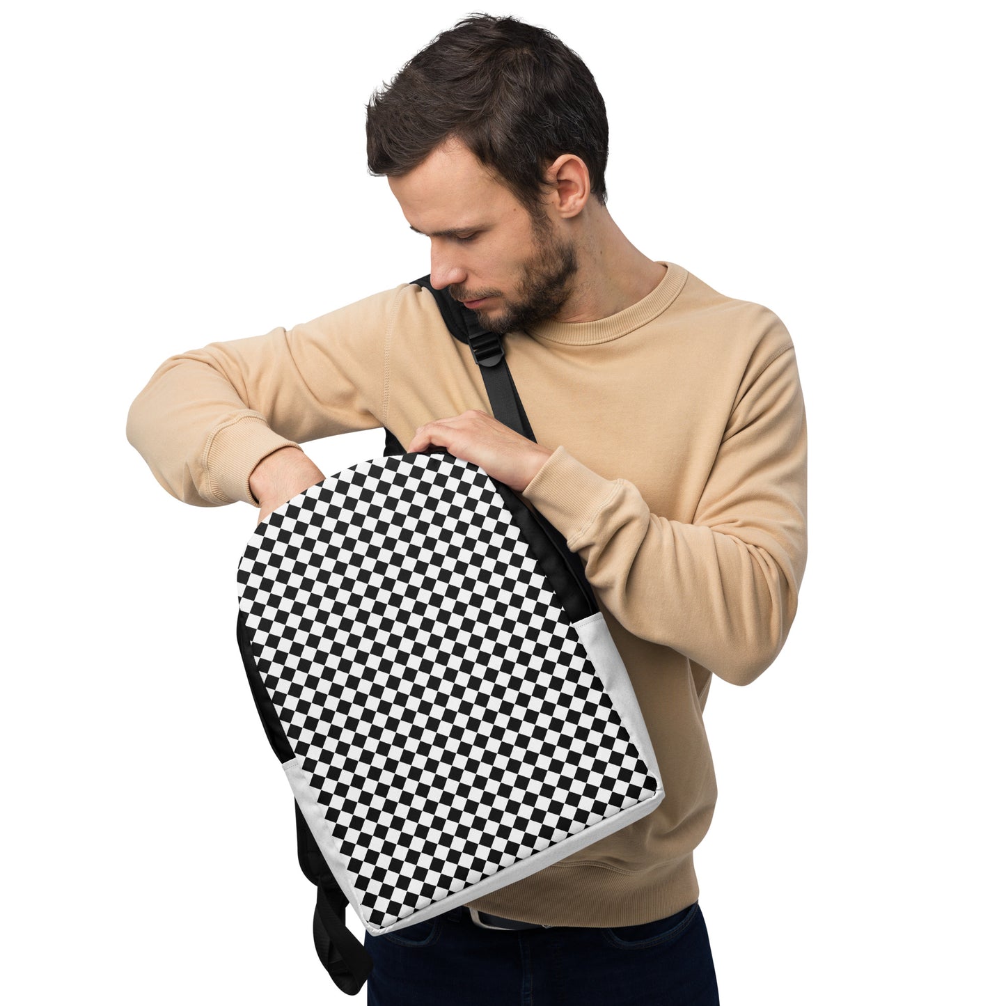 Black & White Minimalist Backpack