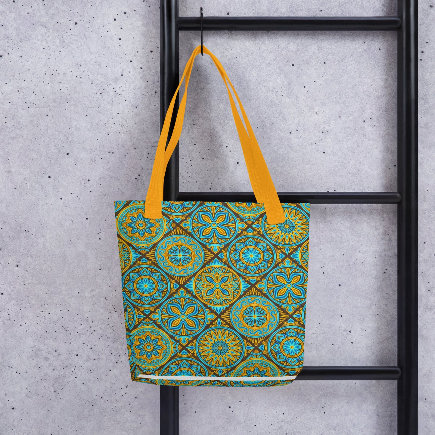 Orange Mosaic Design Tote bag