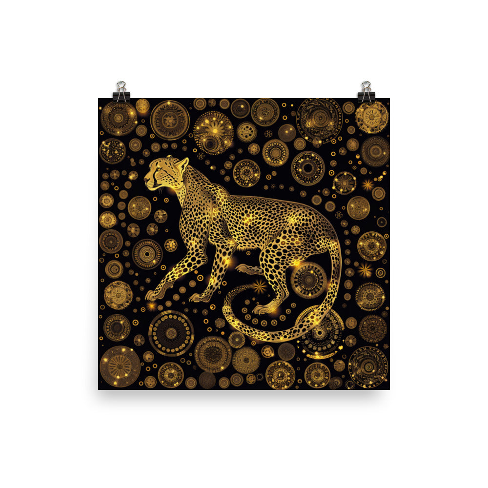 Golden Leopard Poster