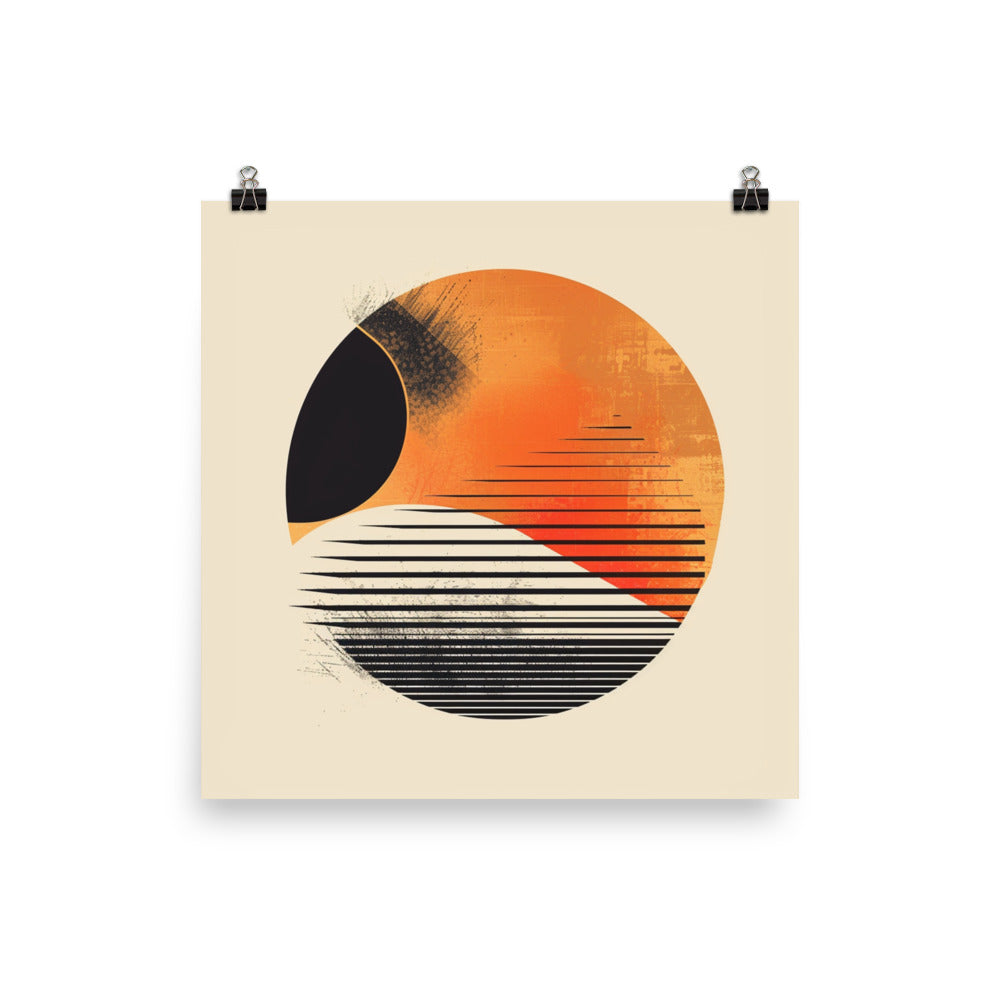 Minimalist Orange Art Poster