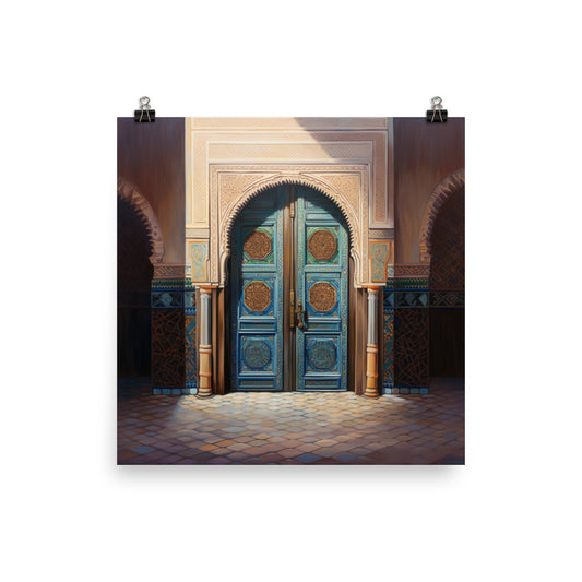 Moroccan Traditional Door Poster