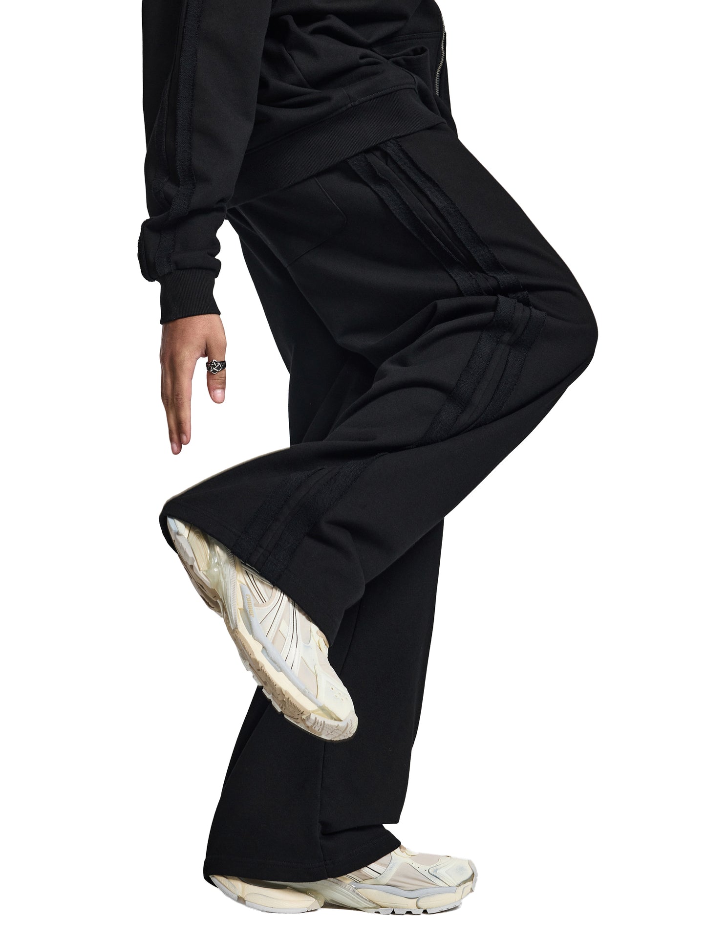 Unisex Contrasted Taped Sweatpants