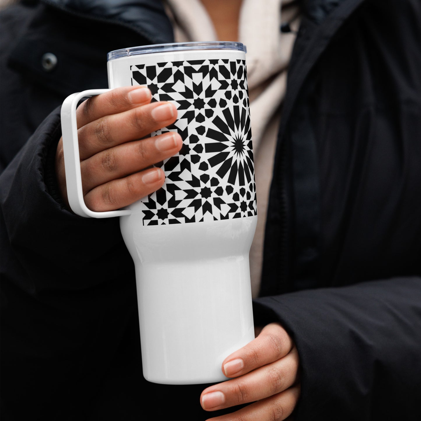 Black & White Travel mug